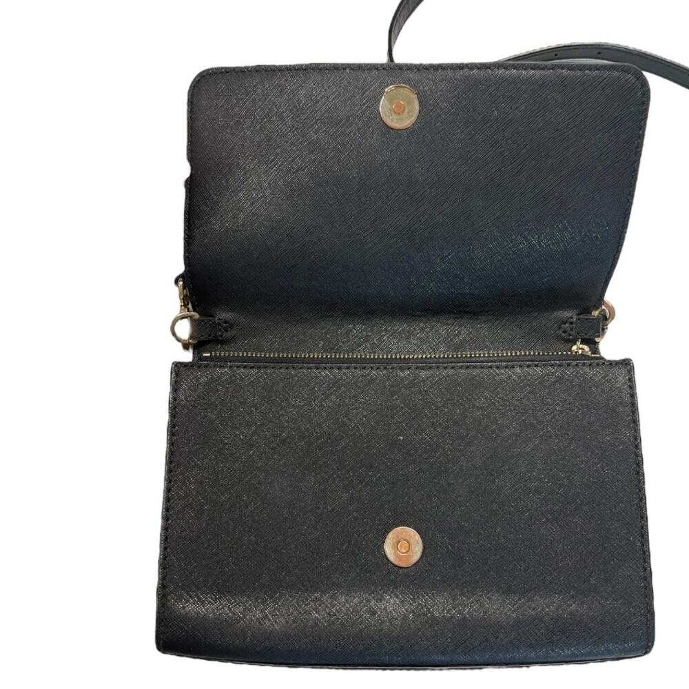 Tory Burch black leather crossbody neutral everyday purse casual - Picture 6 of 8